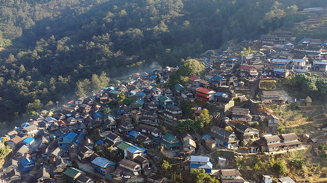 Kathmandu to Bhujung.