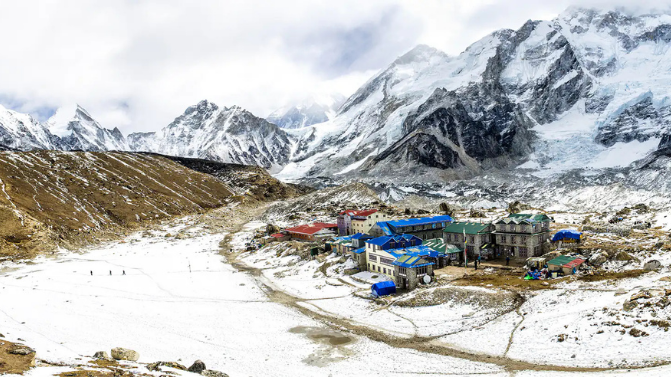 Trek to Gorakshep  and Hike to Mt. Everest Base Camp () then back to Gorakshep