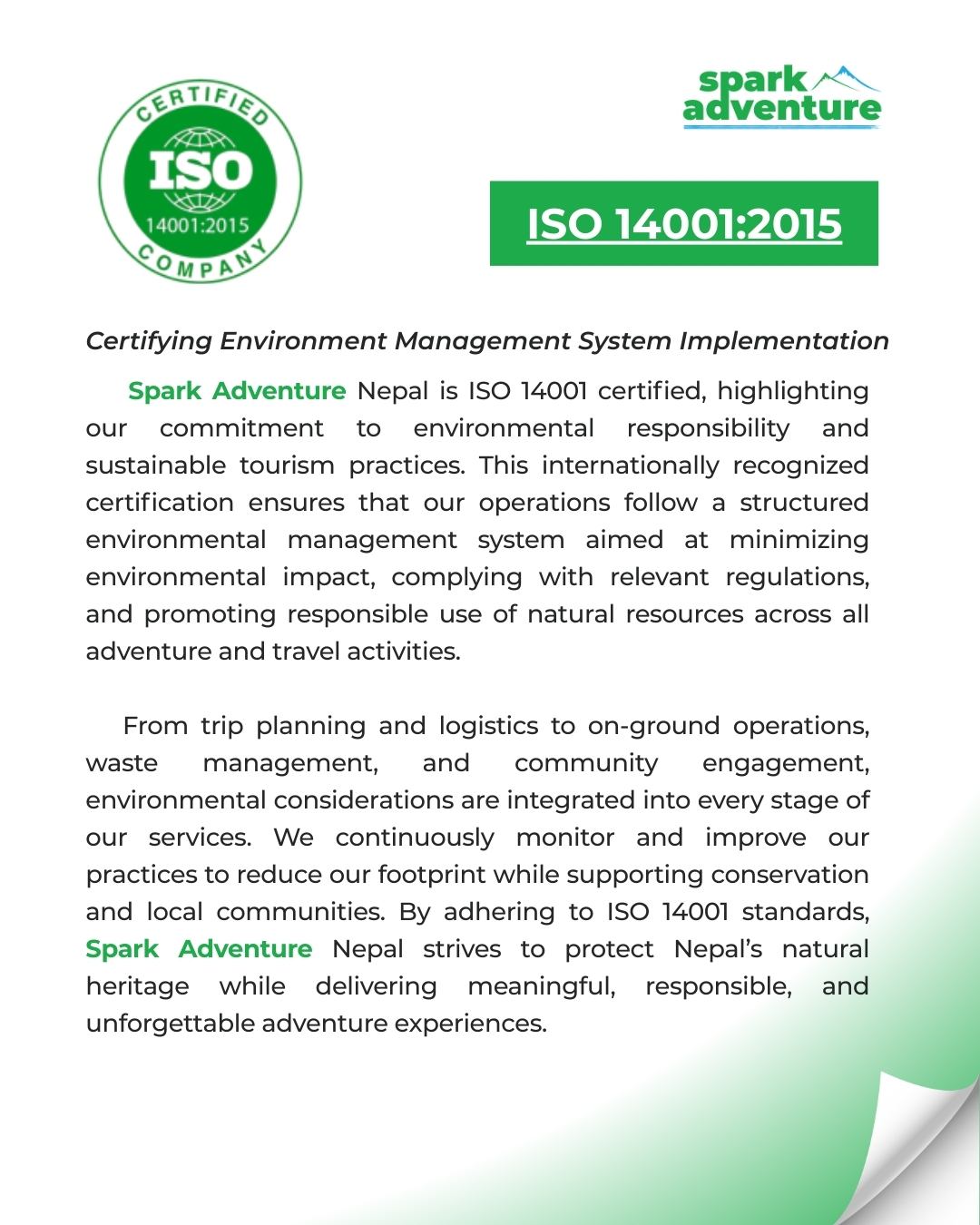 ISO Certification Page